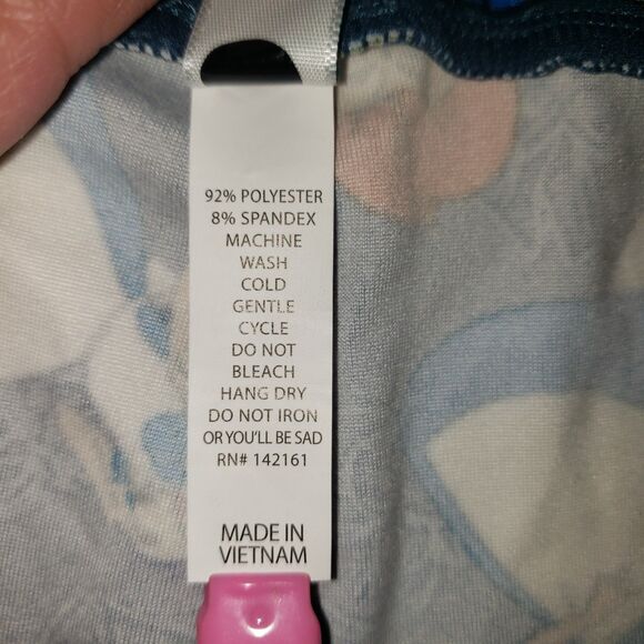 LuLaRoe Disney Alice in Wonderland Blue Leggings PJ Pants Womens Plus Size TC2 - Picture 4 of 7